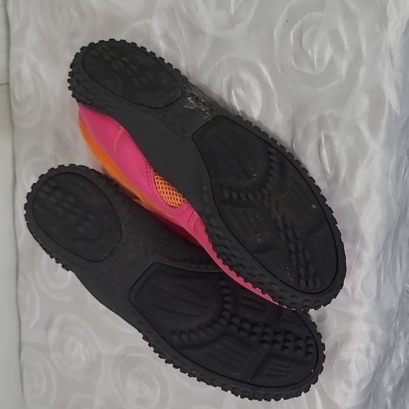 WATERSOCK Neon Pink & Orange Neoprene Water Shoes Size 10 - Picture 6 of 10